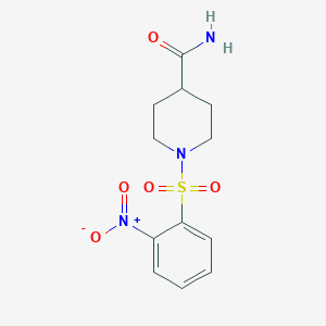 molecular formula C12H15N3O5S B5715231 1-(2-NITROBENZENESULFONYL)PIPERIDINE-4-CARBOXAMIDE 