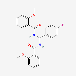 molecular formula C23H21FN2O4 B5715250 N-[(4-fluorophenyl)[(2-methoxyphenyl)formamido]methyl]-2-methoxybenzamide 