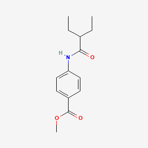 molecular formula C14H19NO3 B5715326 METHYL 4-(2-ETHYLBUTANAMIDO)BENZOATE 