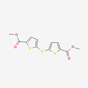 molecular formula C12H10O4S3 B5715348 Methyl 5-(5-methoxycarbonylthiophen-2-yl)sulfanylthiophene-2-carboxylate 