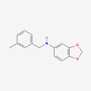molecular formula C15H15NO2 B5715349 N-[(3-methylphenyl)methyl]-1,3-benzodioxol-5-amine 