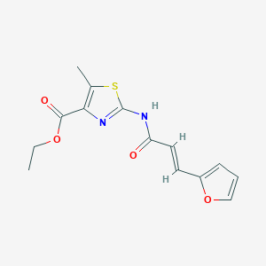 molecular formula C14H14N2O4S B5715372 ethyl 2-[[(E)-3-(furan-2-yl)prop-2-enoyl]amino]-5-methyl-1,3-thiazole-4-carboxylate 