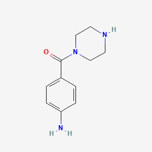molecular formula C11H15N3O B571543 (4-Aminophenyl)(piperazin-1-yl)methanone CAS No. 72141-42-5