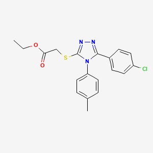 molecular formula C19H18ClN3O2S B5715456 ethyl {[5-(4-chlorophenyl)-4-(4-methylphenyl)-4H-1,2,4-triazol-3-yl]thio}acetate 