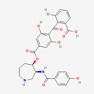 molecular formula C28H26N2O10 B571546 rac-syn-Balanol CAS No. 167937-50-0
