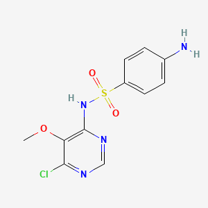 molecular formula C11H11ClN4O3S B571550 4-Amino-N-(6-chloro-5-methoxypyrimidin-4-YL)benzenesulfonamide CAS No. 5018-23-5