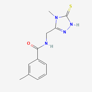 molecular formula C12H14N4OS B5715508 N-(5-Mercapto-4-methyl-4H-[1,2,4]triazol-3-ylmethyl)-3-methyl-benzamide 