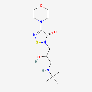 molecular formula C13H24N4O3S B571551 2-((2RS)-3-((1,1-Dimethylethyl)amino)-2-hydroxypropyl)-4-(morpholin-4-yl)-1,2,5-thiadiazol-3(2H)-one CAS No. 158636-97-6