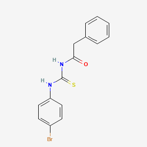 molecular formula C15H13BrN2OS B5715554 N-[(4-bromophenyl)carbamothioyl]-2-phenylacetamide 