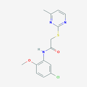 molecular formula C14H14ClN3O2S B5715602 N-(5-chloro-2-methoxyphenyl)-2-[(4-methylpyrimidin-2-yl)sulfanyl]acetamide 