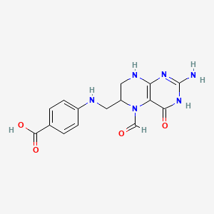 molecular formula C15H16N6O4 B571561 5-Formyltetrahydropteroic acid CAS No. 4349-43-3