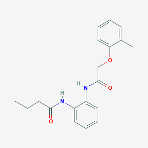 molecular formula C19H22N2O3 B5715729 N-(2-{[(2-methylphenoxy)acetyl]amino}phenyl)butanamide 