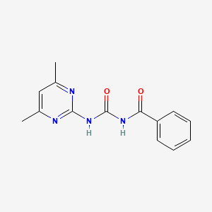 molecular formula C14H14N4O2 B5715734 N-[(4,6-dimethylpyrimidin-2-yl)carbamoyl]benzamide 