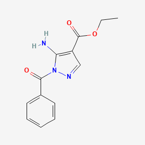 molecular formula C13H13N3O3 B5715746 Ethyl 5-amino-1-benzoylpyrazole-4-carboxylate 
