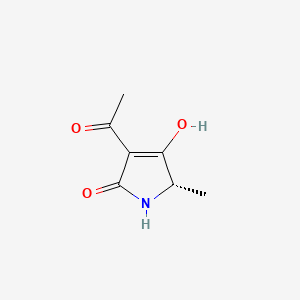 molecular formula C7H9NO3 B571578 (S,Z)-3-(1-Hydroxyethylidene)-5-methylpyrrolidine-2,4-dione CAS No. 113757-64-5