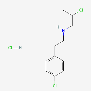 molecular formula C11H16Cl3N B571581 2-氯-N-(4-氯苯乙基)丙-1-胺盐酸盐 CAS No. 953789-37-2