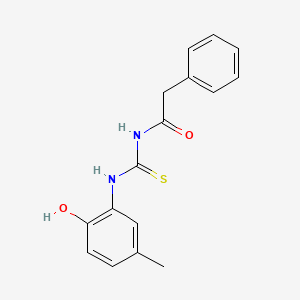 molecular formula C16H16N2O2S B5715925 N-[(2-hydroxy-5-methylphenyl)carbamothioyl]-2-phenylacetamide 