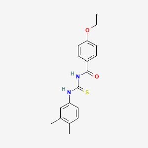 molecular formula C18H20N2O2S B5716007 N-[(3,4-dimethylphenyl)carbamothioyl]-4-ethoxybenzamide 