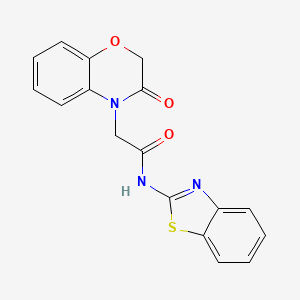 molecular formula C17H13N3O3S B5716015 N-(1,3-benzothiazol-2-yl)-2-(3-oxo-2,3-dihydro-4H-1,4-benzoxazin-4-yl)acetamide 