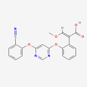 molecular formula C21H15N3O5 B571603 Azoxystrobin acid CAS No. 1185255-09-7