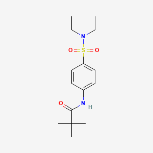 molecular formula C15H24N2O3S B5716051 N-[4-(diethylsulfamoyl)phenyl]-2,2-dimethylpropanamide 
