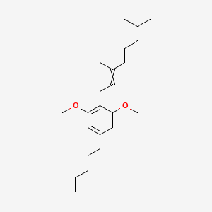 molecular formula C23H36O2 B571608 2-(3,7-Dimethylocta-2,6-dien-1-YL)-1,3-dimethoxy-5-pentylbenzene CAS No. 29106-16-9