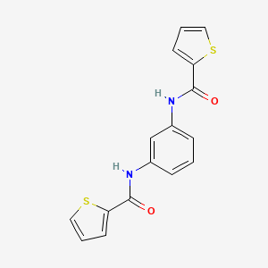 molecular formula C16H12N2O2S2 B5716111 N-[3-(thiophene-2-carbonylamino)phenyl]thiophene-2-carboxamide 
