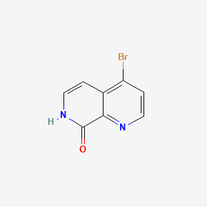 molecular formula C8H5BrN2O B571616 4-Bromo-1,7-naphthyridin-8(7H)-one CAS No. 1393576-10-7