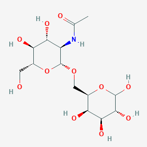 molecular formula C14H25NO11 B571620 N-[(2R,3R,4R,5S,6R)-4,5-Dihydroxy-6-(hydroxymethyl)-2-[[(2R,3R,4S,5R)-3,4,5,6-tetrahydroxyoxan-2-yl]methoxy]oxan-3-yl]acetamide CAS No. 20212-77-5