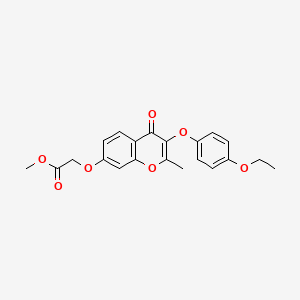 molecular formula C21H20O7 B5716226 methyl 2-{[3-(4-ethoxyphenoxy)-2-methyl-4-oxo-4H-chromen-7-yl]oxy}acetate 