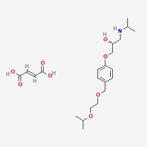 molecular formula C22H35NO8 B571624 Bisoprolol monofumarate, (R)- CAS No. 216309-92-1