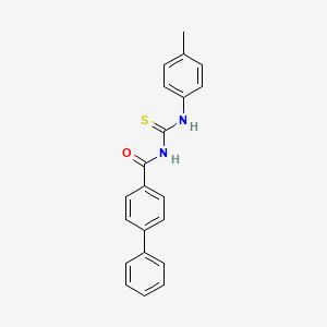 molecular formula C21H18N2OS B5716242 N-[(4-methylphenyl)carbamothioyl]biphenyl-4-carboxamide 