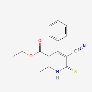 molecular formula C16H14N2O2S B5716318 ethyl 5-cyano-2-methyl-4-phenyl-6-sulfanylidene-1H-pyridine-3-carboxylate CAS No. 5278-15-9