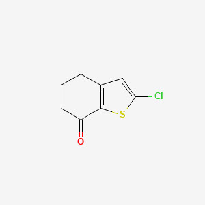 molecular formula C8H7ClOS B571634 2-Chloro-5,6-dihydrobenzo[b]thiophen-7(4H)-one CAS No. 19945-37-0