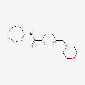 molecular formula C19H28N2O2 B5716363 N-cycloheptyl-4-(morpholin-4-ylmethyl)benzamide 