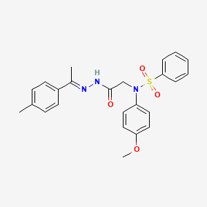 molecular formula C24H25N3O4S B5716375 N-(4-METHOXYPHENYL)-N-({N'-[(1E)-1-(4-METHYLPHENYL)ETHYLIDENE]HYDRAZINECARBONYL}METHYL)BENZENESULFONAMIDE 