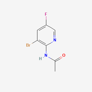 molecular formula C7H6BrFN2O B571639 2-Acetamido-3-bromo-5-fluoropyridine CAS No. 1065074-95-4
