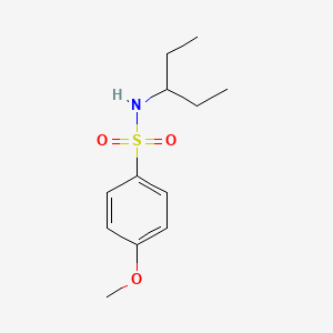 molecular formula C12H19NO3S B5716465 4-methoxy-N-(pentan-3-yl)benzenesulfonamide 
