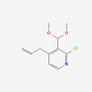 molecular formula C11H14ClNO2 B571648 4-Allyl-2-chloro-3-(dimethoxymethyl)pyridine CAS No. 1186310-69-9
