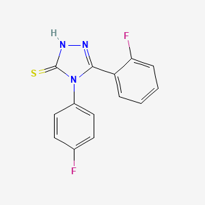 molecular formula C14H9F2N3S B5716554 3-(2-fluorophenyl)-4-(4-fluorophenyl)-1H-1,2,4-triazole-5-thione 