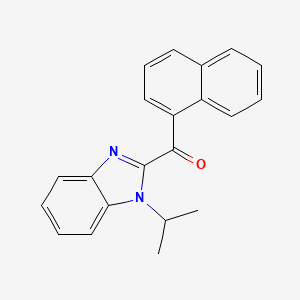 molecular formula C21H18N2O B5716602 naphthalen-1-yl[1-(propan-2-yl)-1H-benzimidazol-2-yl]methanone 