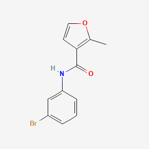 molecular formula C12H10BrNO2 B5716639 N-(3-bromophenyl)-2-methylfuran-3-carboxamide 