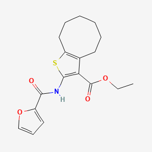 molecular formula C18H21NO4S B5716654 ETHYL 2-[(2-FURYLCARBONYL)AMINO]-4,5,6,7,8,9-HEXAHYDROCYCLOOCTA[B]THIOPHENE-3-CARBOXYLATE 