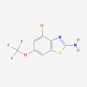 molecular formula C8H4BrF3N2OS B057167 4-Bromo-6-(trifluoromethoxy)-1,3-benzothiazol-2-amine CAS No. 144631-82-3