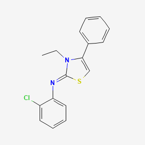 molecular formula C17H15ClN2S B5716725 N-(2-chlorophenyl)-3-ethyl-4-phenyl-1,3-thiazol-2-imine CAS No. 5628-04-6