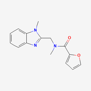 molecular formula C15H15N3O2 B5716742 N-METHYL-N-[(1-METHYL-1H-13-BENZODIAZOL-2-YL)METHYL]FURAN-2-CARBOXAMIDE 