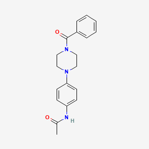 molecular formula C19H21N3O2 B5716749 N-{4-[4-(phenylcarbonyl)piperazin-1-yl]phenyl}acetamide 