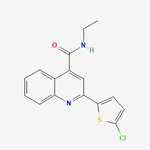 molecular formula C16H13ClN2OS B5716791 2-(5-chlorothiophen-2-yl)-N-ethylquinoline-4-carboxamide CAS No. 5696-18-4