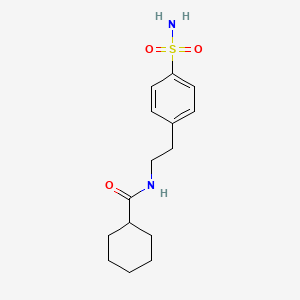 molecular formula C15H22N2O3S B5716802 N-[2-(4-sulfamoylphenyl)ethyl]cyclohexanecarboxamide 
