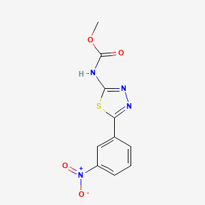 molecular formula C10H8N4O4S B5716809 methyl N-[5-(3-nitrophenyl)-1,3,4-thiadiazol-2-yl]carbamate 